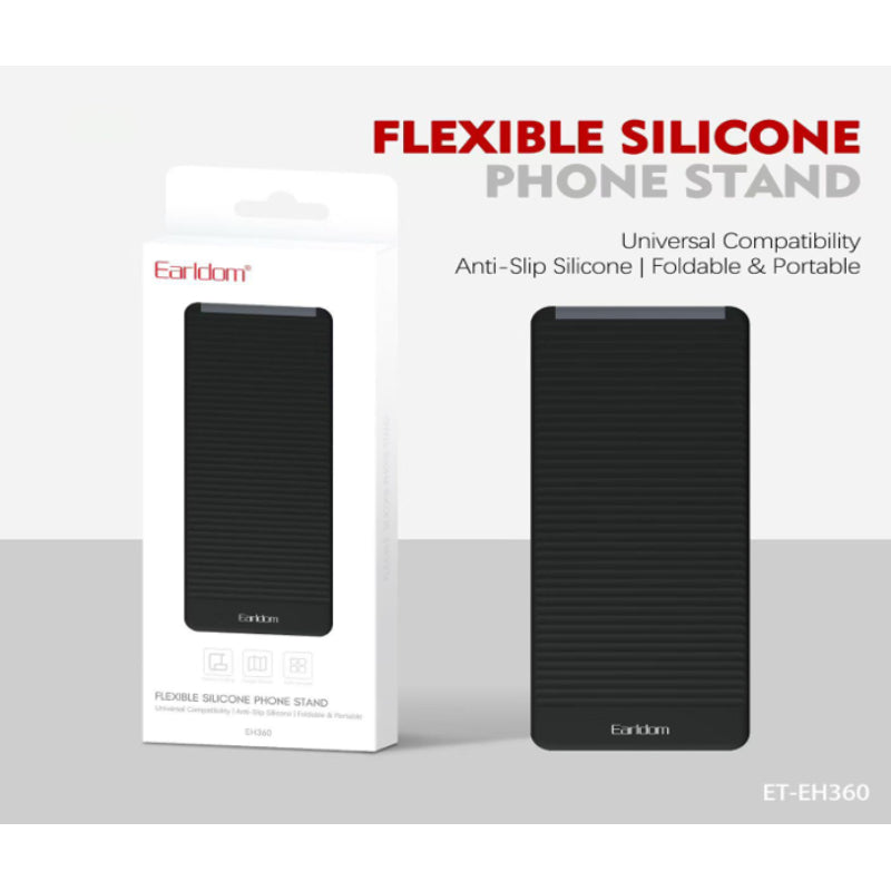 Earldom ET-EH360 Flexible Silicone Phone Stand - Black