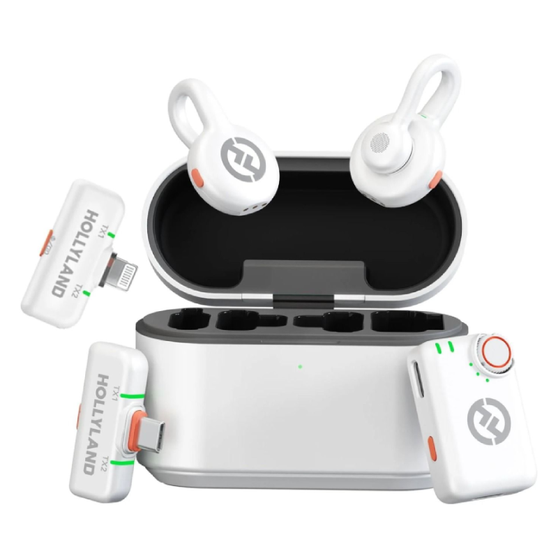 HOLLYLAND LARK M2S Ultimate Combo Wireless Microphone - White
