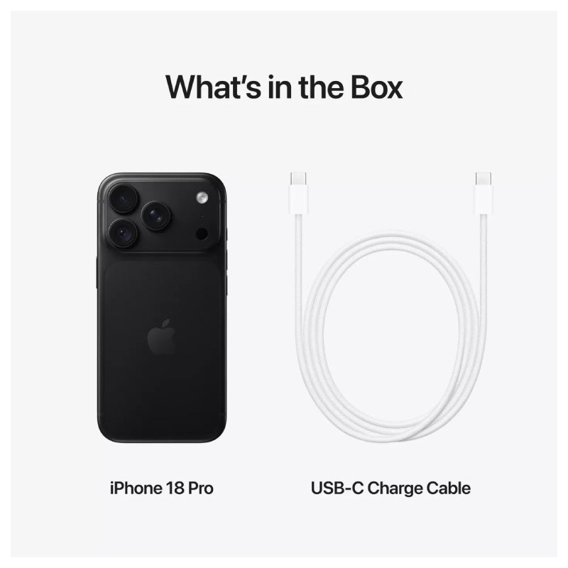 Apple iPhone 18 Pro - 256GB / Black / 5G / 6.3" / Middle East Version