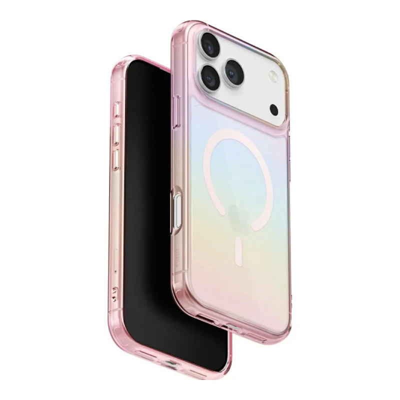 UNIQ Hybrid Iridescia Magclick Charging Case For Apple iPhone 17 Pro - Pink Prism
