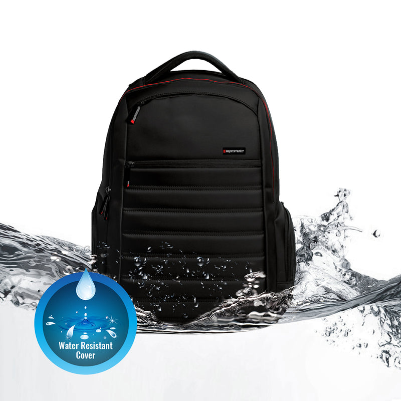 Promate Rebel-BP Laptop Backpack for 15-inch Laptop - Black