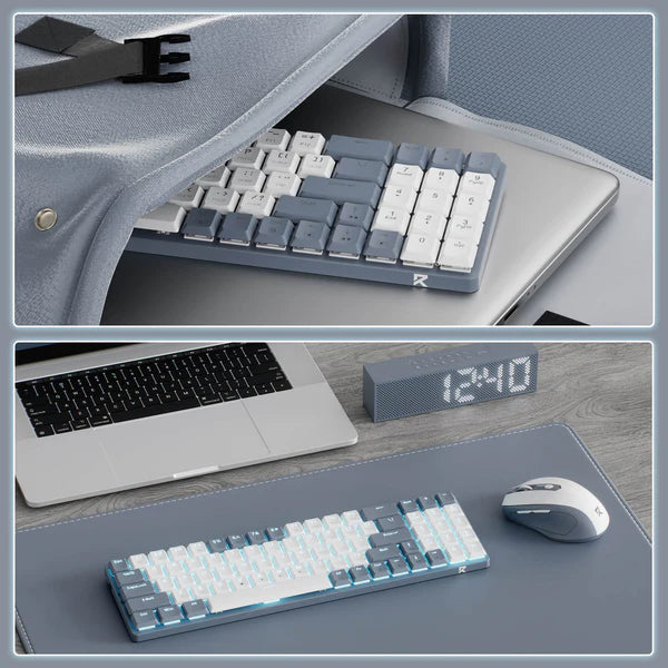 Redragon BS8772 Wireless Keyboard and Mouse Combo - Ash Grey