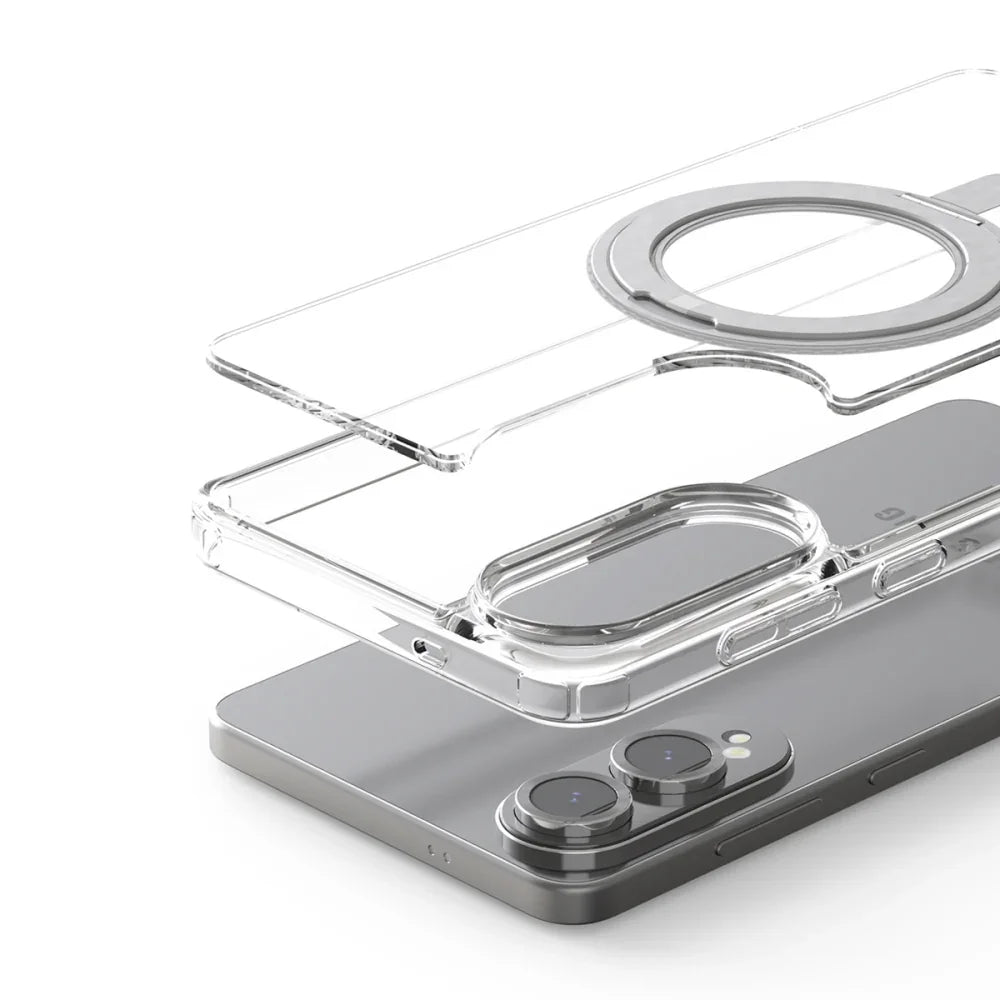 Araree Duple Stand Magsafe Case For Samsung Galaxy S25 Edge - Clear