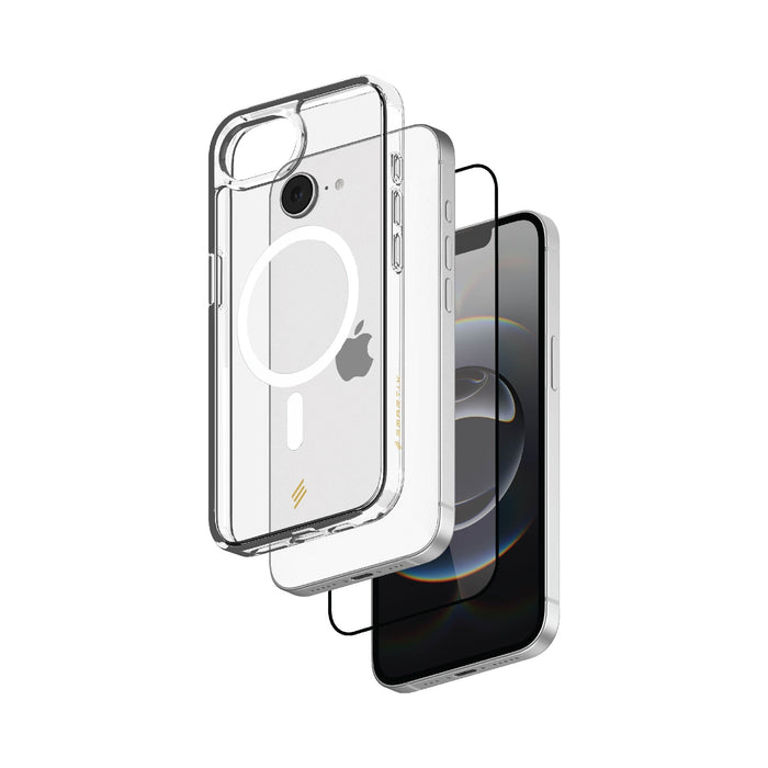 Smartix Premium Magnetic Bundle (Screen Protector + Case) for Apple iPhone 16e - Clear