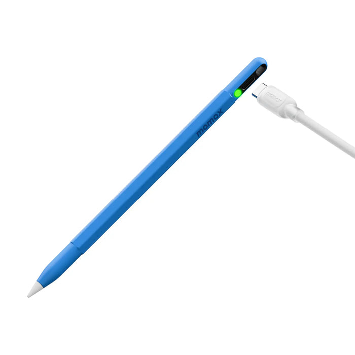 MOMAX Mag.Link Pop Magnetic Active Stylus Pen/iPad - 90mAh / USB-C / Blue