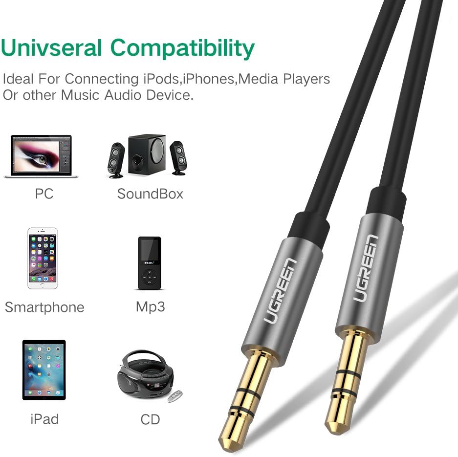 UGREEN 3.5mm Male Cable - 2 Meter / Black