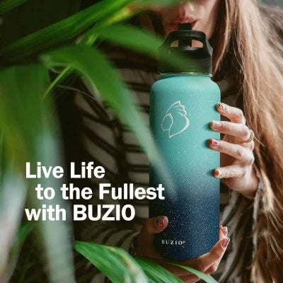Buzio Trio Series Water Bottle with 3 Lids and Sleeve 1.2L - Starry Pacific