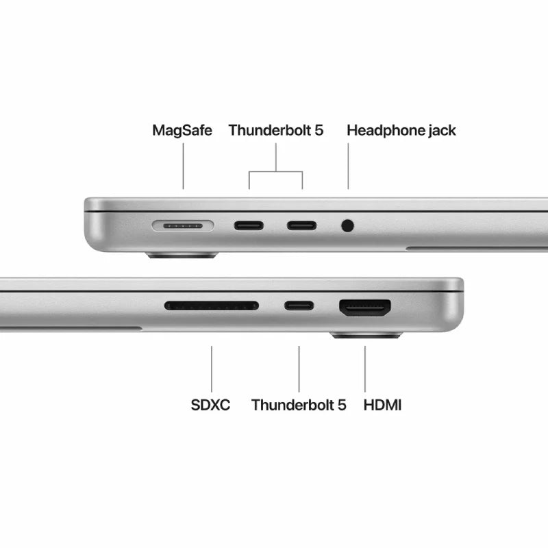 Apple MacBook Pro - 14.2" Standard Glass / M5 Max / 18-Core CPU / 32-Core GPU / 36GB RAM / 2TB SSD / Arb/Eng / Silver / 1YW (Z1MK001RN)