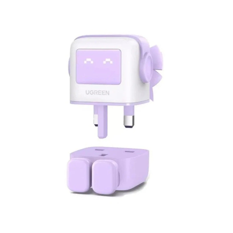 UGREEN Uno RG 65W 3-Port GaN Fast Charger UK - Purple