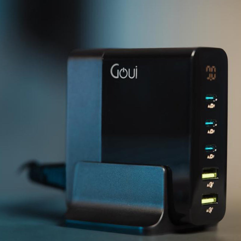 GOUI GaN 140W Desktop Charger - 140W / USB-A/USB-C / Black