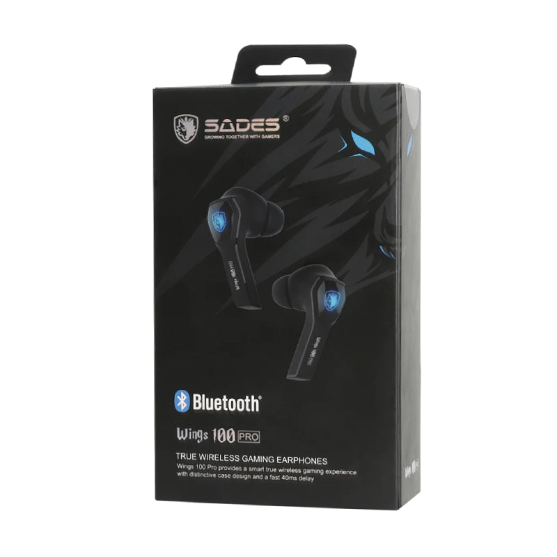 SADES Wings 100 Pro True Wireless Gaming Earphones - Black