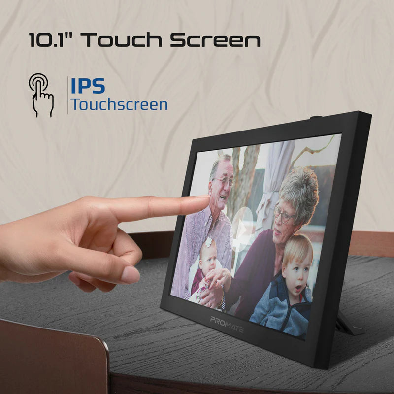 PROMATE 10.1" Vibrant Full HD Smart Multimedia Wi-Fi Digital Photo Frame - Black