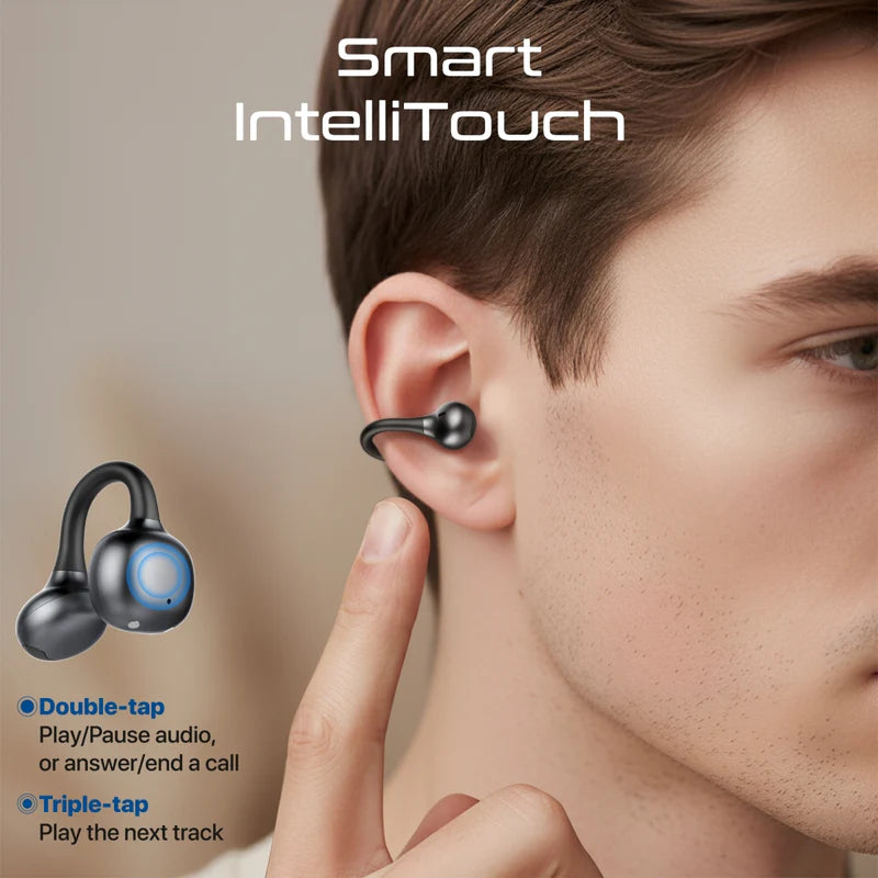 PROMATE AirClip-Pro Open Ear TWS Earbuds - Bluetooth / 500mAh / Black