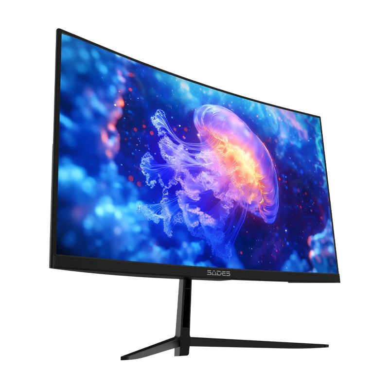 SADES NC-Pelagia SC-CJ04F24B Curved Gaming Monitor - 24" FHD / 0.5ms / 200Hz / HDMI 2.1 / DisplayPort 1.4 / Black