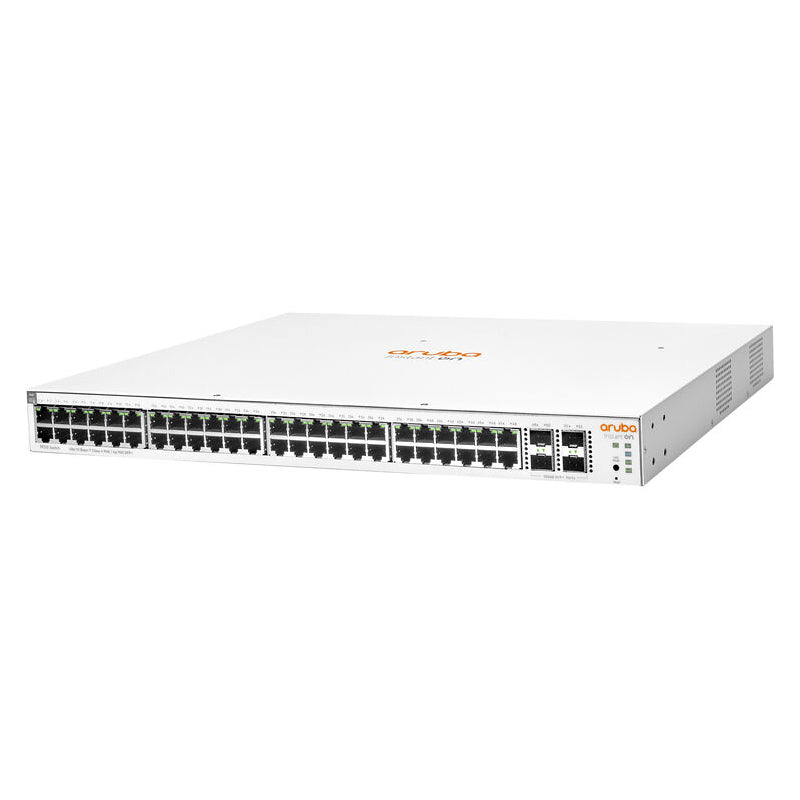 سويتش إتش بي إي JL686B أروبا إنستانت أون، 48 منفذ توصيل نحاسي جيجابت، 4 منافذ SFP+ بسرعة 1/10 GbE