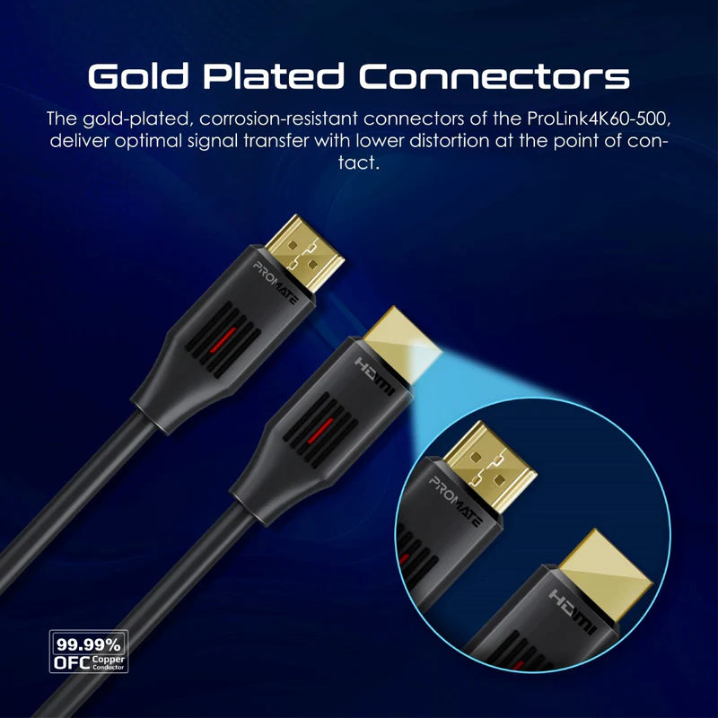 PROMATE Ultra-High Definition 4K@60Hz HDMI Audio Video Cable - 3M / 18 Gbps / Black