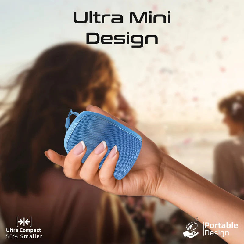 PROMATE High-Fidelity Mini Bluetooth Speaker - 1200mAh / Bluetooth 5.3 / Blue