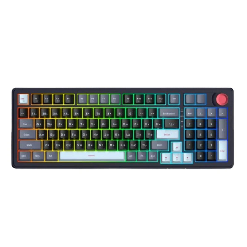 SADES Skyblade 97 97 Key Compact layout 98% with immersive RGB & Multi-Function Knob Wireless mechanical Gaming keyboard - Black