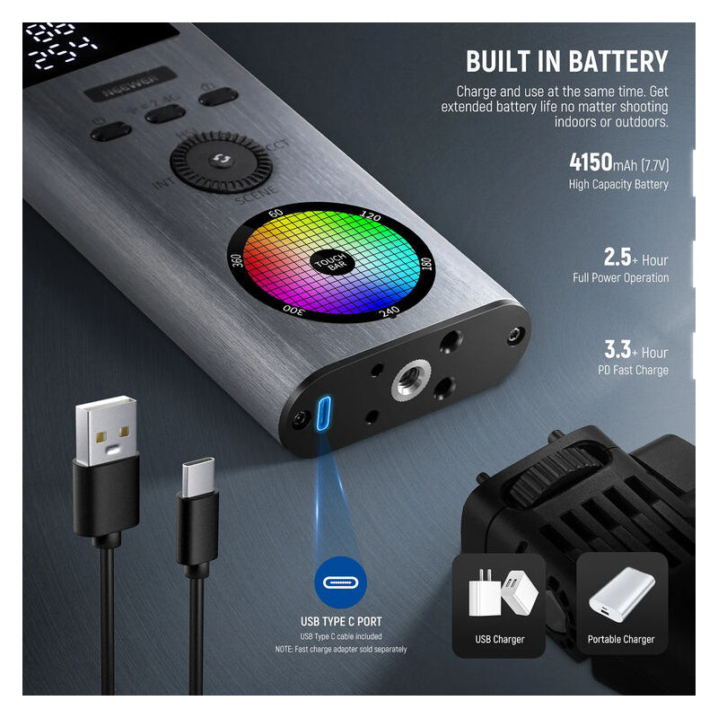 عصا إضاءة أنبوبية نيوير BH30S RGB LED