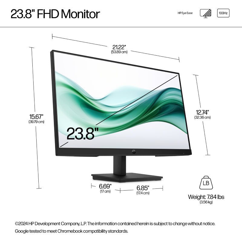 HP Series 3 Pro 324pv Monitor - 23.8" FHD / Up to 100Hz / HDMI 1.4/VGA - Monitor