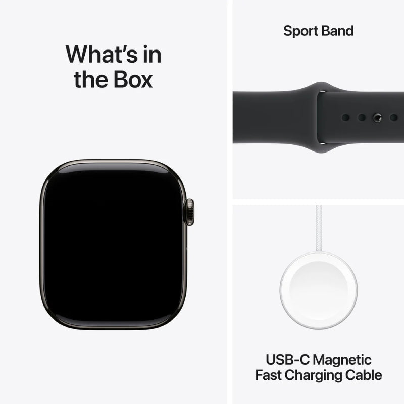 Apple Watch Series 11 - LTPO OLED / 64GB / 42mm / Bluetooth / Wi-Fi + Cellular / Small/Medium / Slate Titanium Case