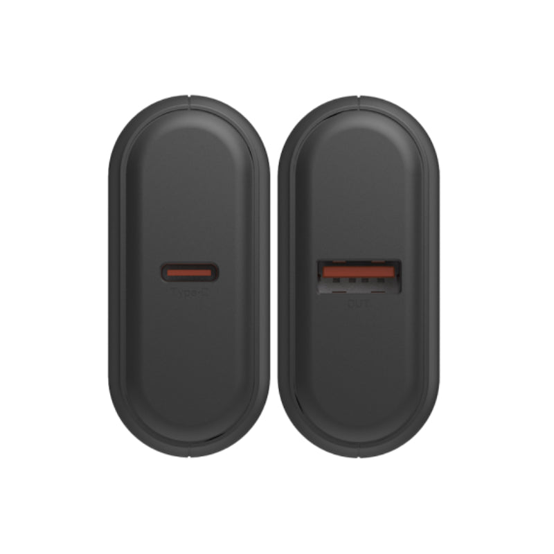 Energea Compac Mini 3 Power Bank - 10000mAh / 1-Port USB-C and 1-Port USB-A Display / Gunmetal
