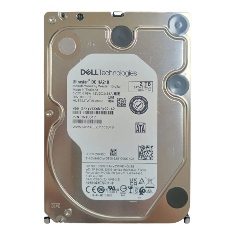 Dell Ultrastar DC HA210 Hard Drive - 2TB / 3.5-inch / SATA-III / 7200 RPM (OPEN BOX)
