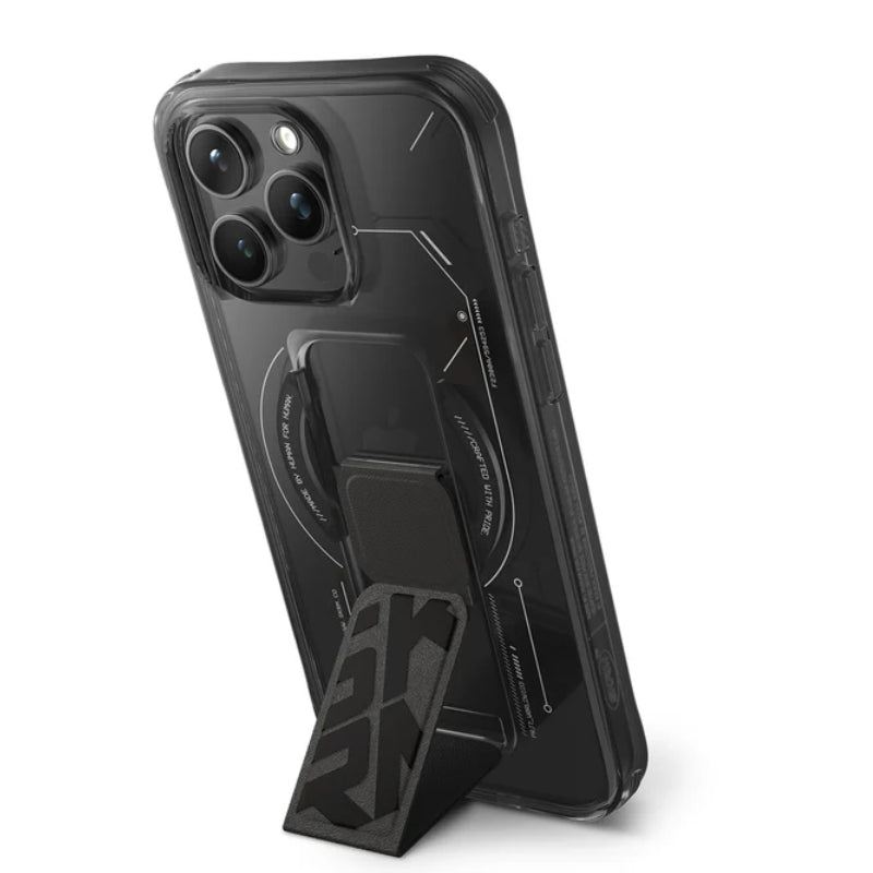 SKINARMA HELIO Mag-Charge Case with Grip-Stand - iPhone 15 Pro / Black Accessories > Mobiles & Tablets > Mobiles >