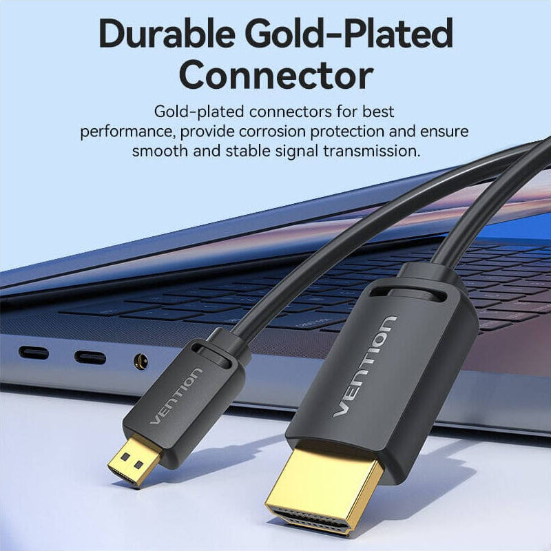 Vention HDMI-C Male to HDMI-A Male Cable - 4K / 1.5 Meter / Black