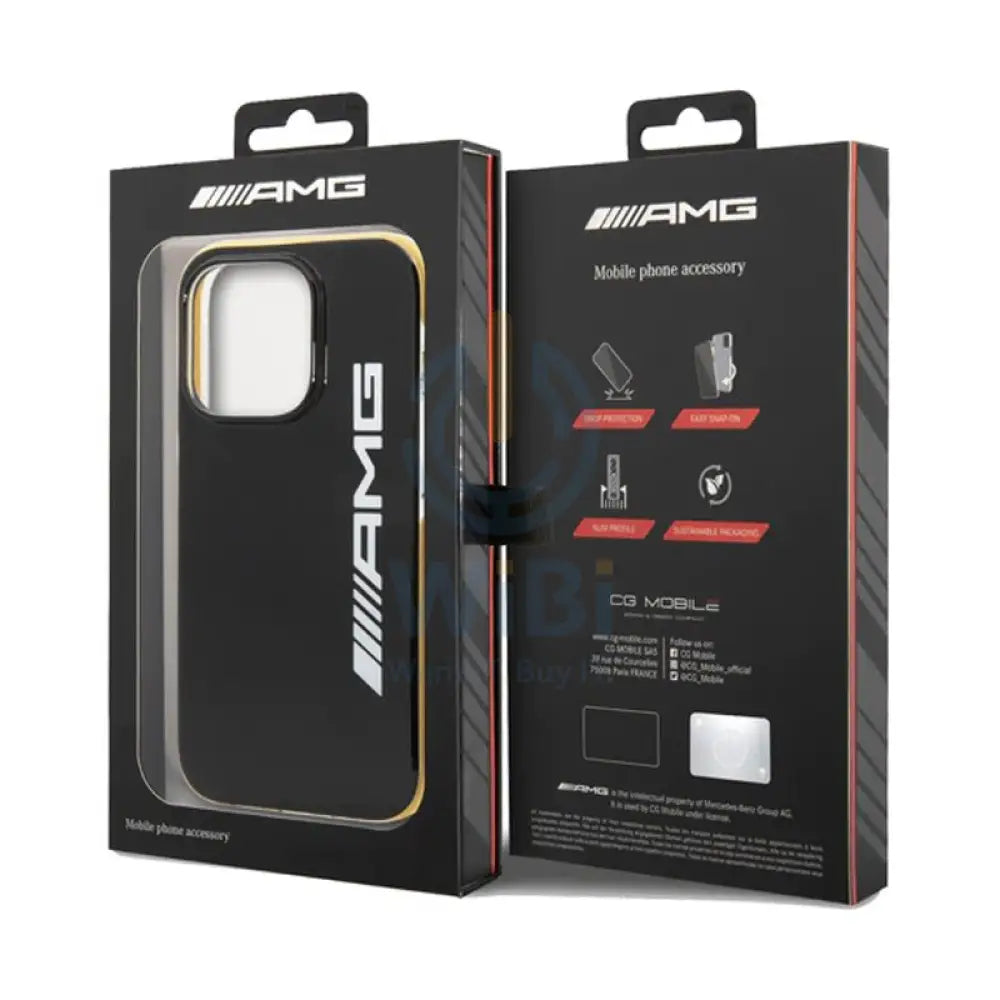 AMG PC/TPE Hard Case Bumper Protection - Apple iPhone 14 Pro Max / Black / Yellow Accessories > Mobiles & Tablets >