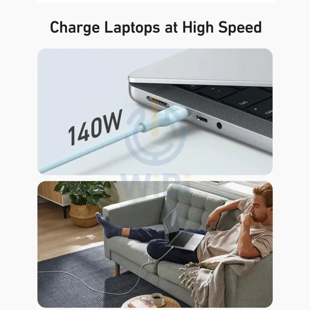 Anker 544 USB-C to USB-C Cable 140W (Bio-Based) (0.9m/3ft) -Blue Accessories > Cables & Converters > Cables > Offer Zone