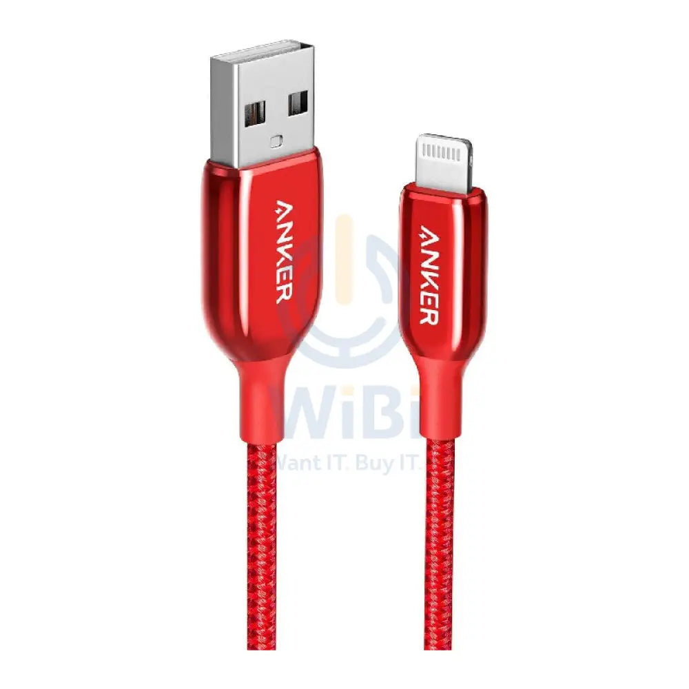 Anker PowerLine + III Cable - USB-A / Lightning / 1.8 Meter / Red Accessories > Cables & Converters > Cables
