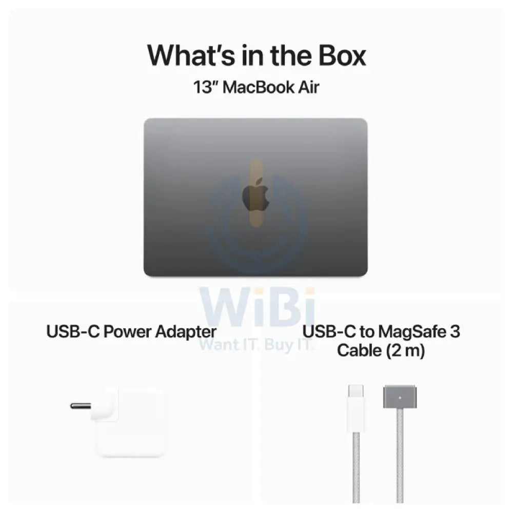 Apple MacBook Air - 13.6’’ / M3 / 8-Core CPU / 8-Core GPU / 8GB RAM / 256GB SSD / Arb/Eng / Space Grey / 1YW