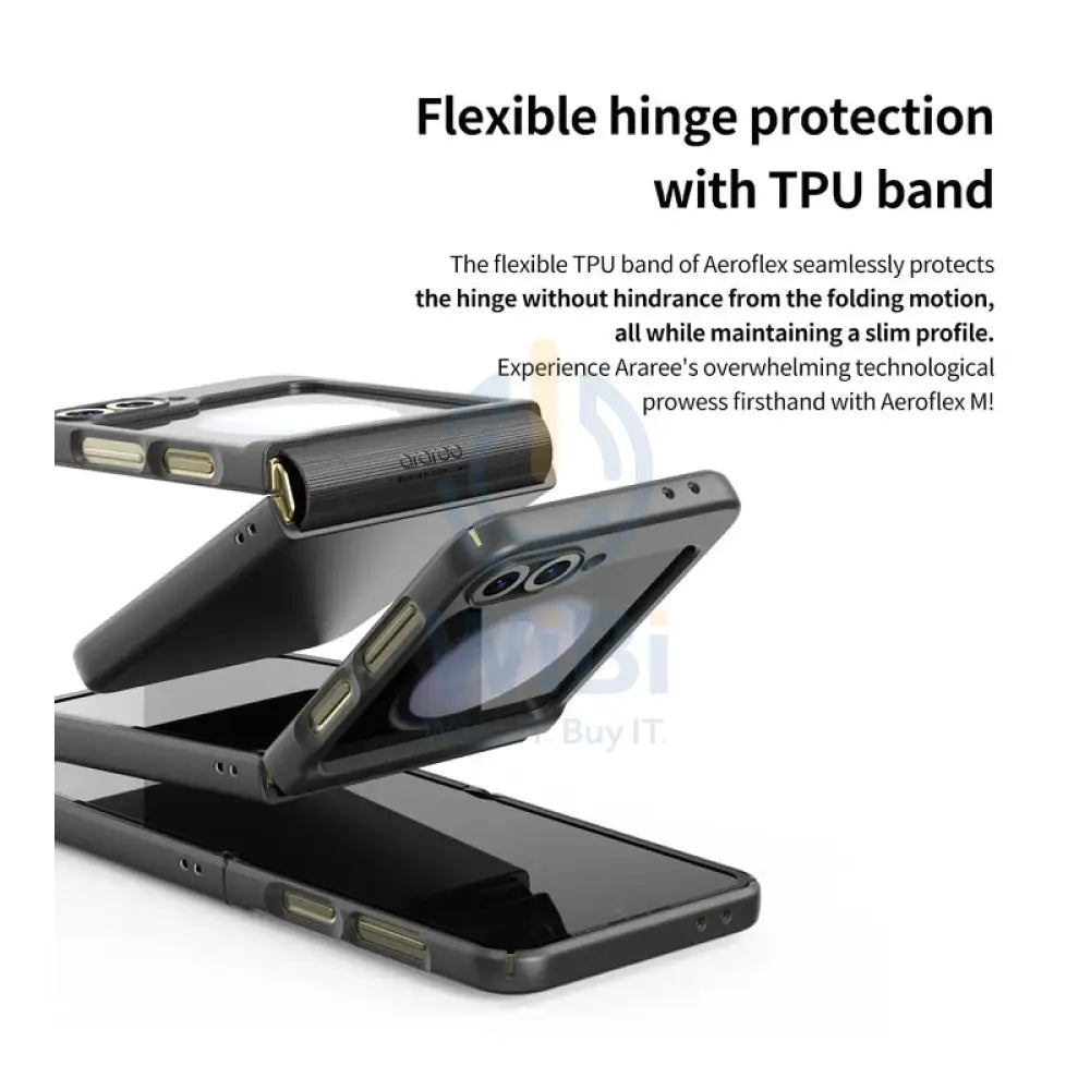 Araree Aero Flex Case - Samsung Galaxy Z Flip 6 / Black Accessories > Mobiles & Tablets > Mobiles > Covers & Cases
