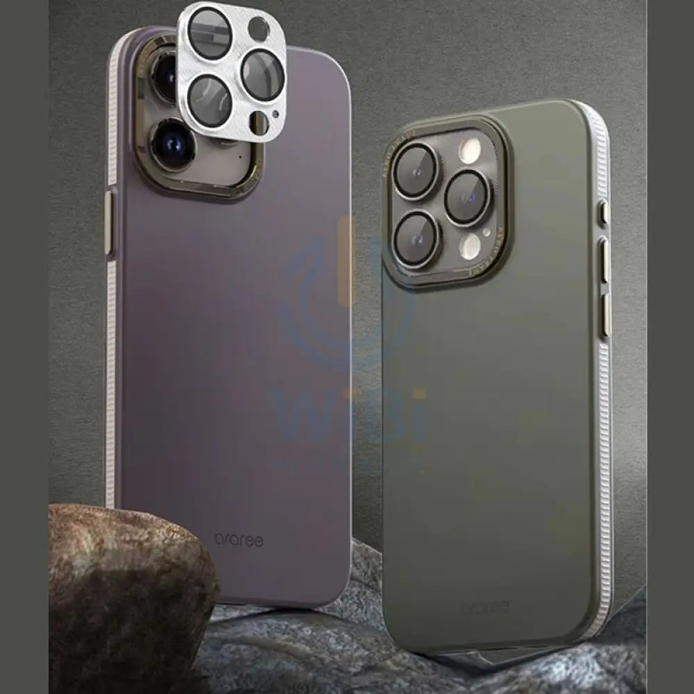 Araree C-Sub Core MB Tempered Glass Camera Lens Protector - Apple iPhone 15 Pro / 15 Pro Max - Silver Accessories >