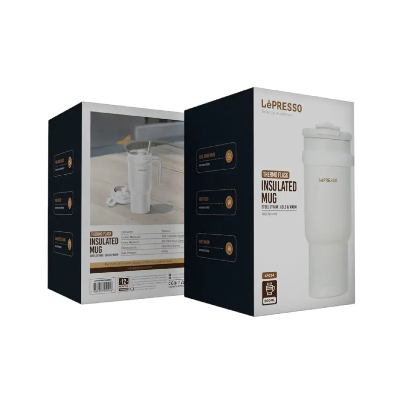 LePresso Thermo Flask Insulated Mug - 900ml / White