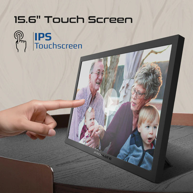 PROMATE 15.6" Vibrant Full HD Smart Multimedia Wi-Fi Digital Photo Frame - Black