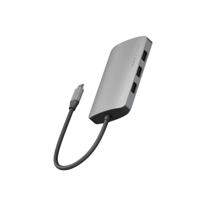 Energea AluHub HD Pro 2 (8in1) Aluminum Alloy USB-C Hub - Gunmetal