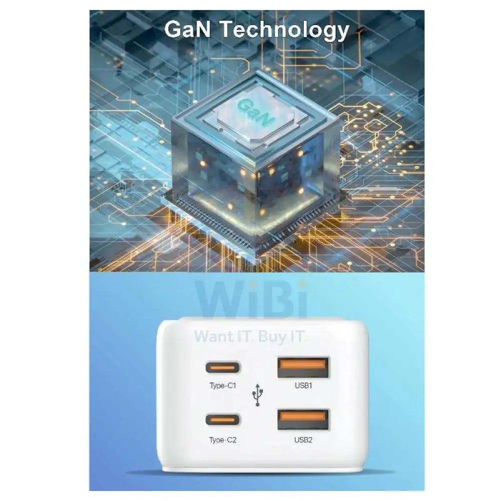 Asli Global GaN Power Strip Extension Cord - 65W / USB-A / USB-C / Black Accessories > Power > Power Protection > Surge