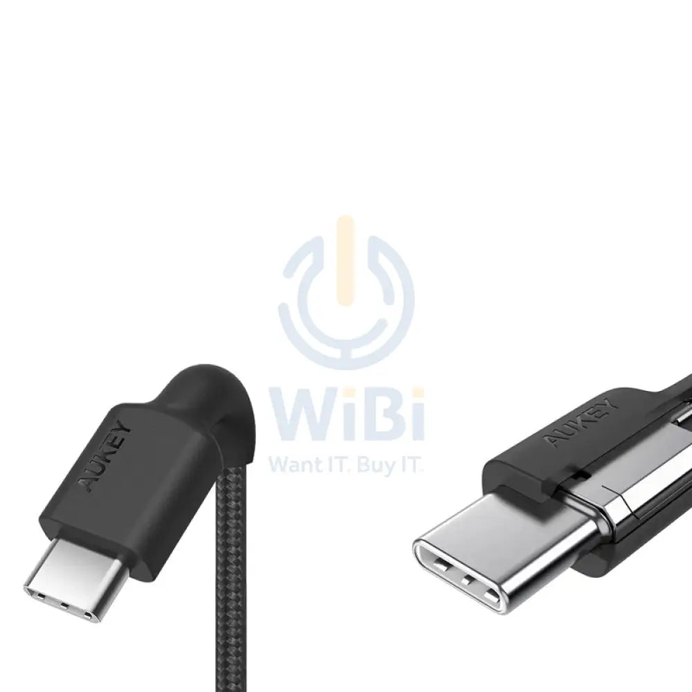 Aukey Braided Nylon USB-C to USB-C Cable(0.9m) - Black Accessories > Cables & Converters > Cables