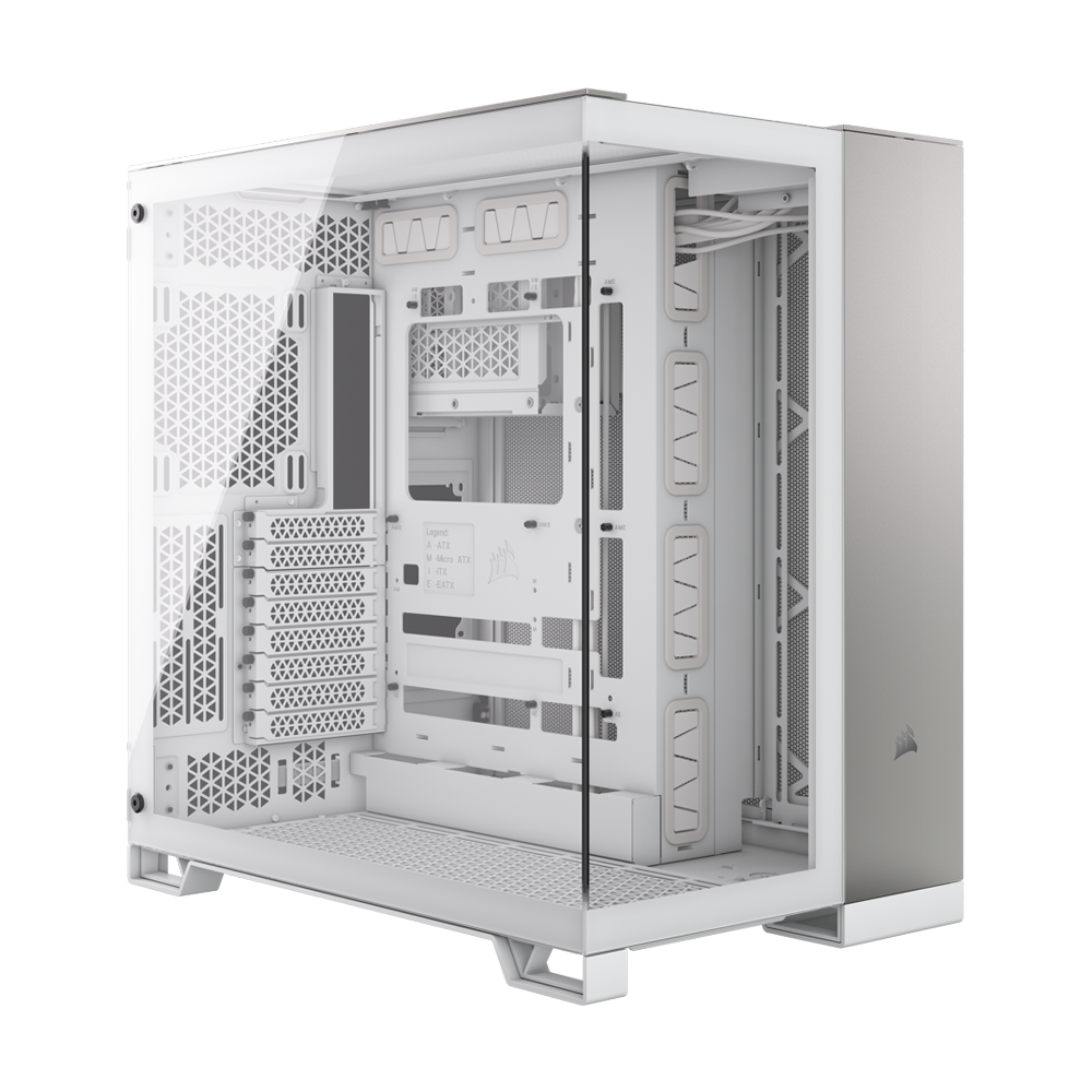 CORSAIR 6500X Mid Tower Case - White/Satin Gray Aluminum
