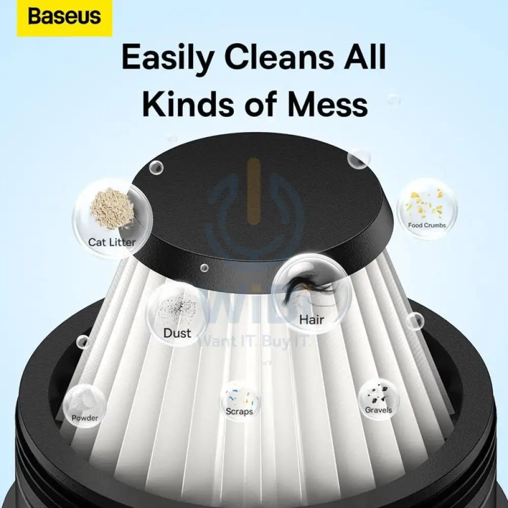 Baseus A2pro Car vacuum Cleaner strainer(2PCS) - Black Accessories > Mobiles & Tablets