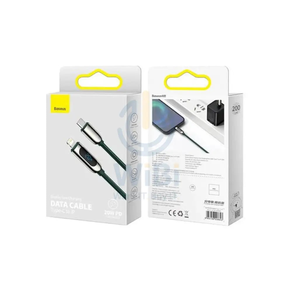 Baseus Display Fast Charging Data Cable Type-C to Lightning - 20W / 2m / Green Accessories > Cables & Converters >