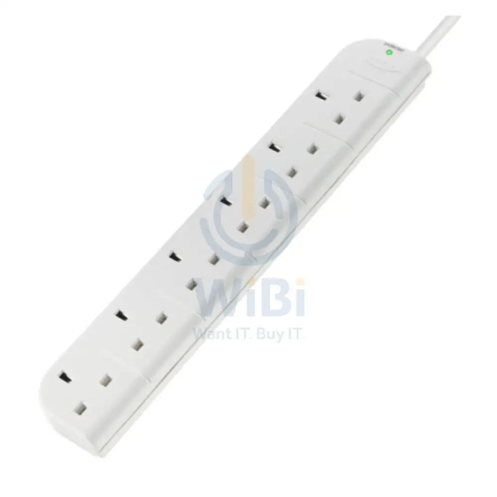 Belkin 6 Way Surge Protection Strip - 1 Meter / White Accessories > Power > Power Protection > Surge Protector