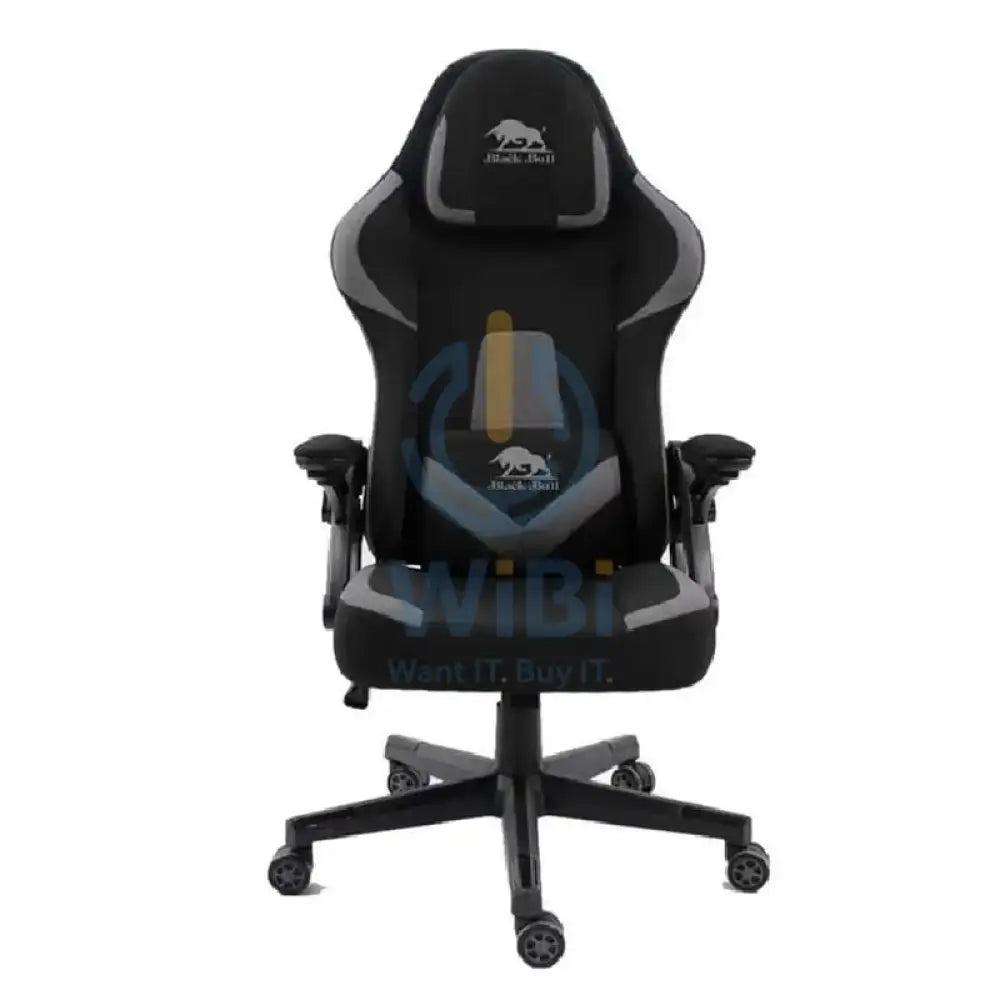 Black Bull Molded Headrest Up & Down Gaming Chair - Black/Gray Accessories > Gaming Chairs