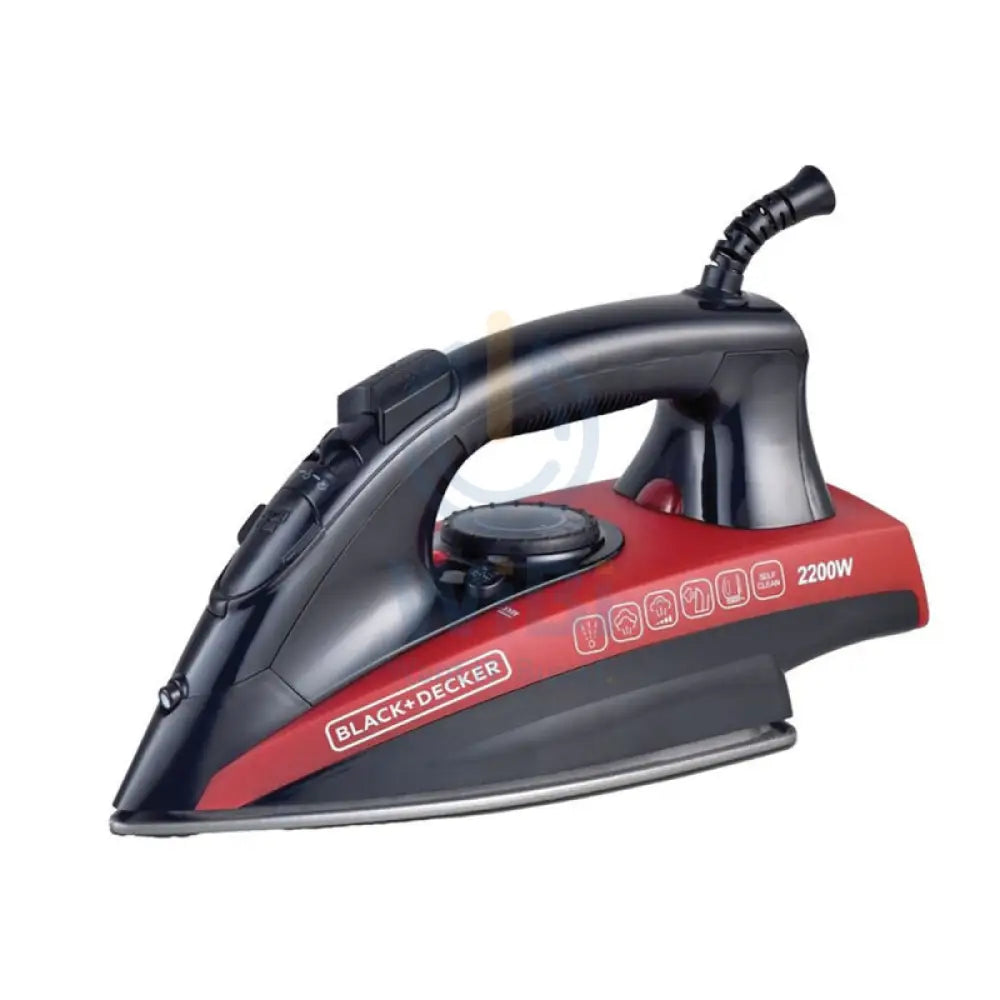 Black + Decker X2200-B5 Steam Iron - Up to 2200 Watts / 220ml / Non-Stick Soleplate Accessories > Smart Devices