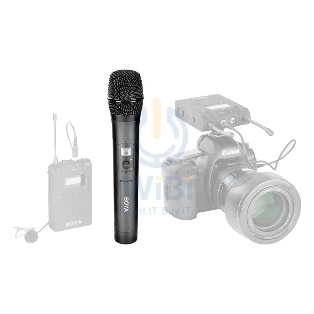 BOYA BY-WHM8 Pro Wireless Handheld Cardioid Microphone Transmitter - 48-Channel UHF / 18 KHz - Black Accessories >