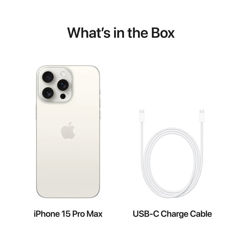 Apple iPhone 15 Pro Max - 512GB / White Titanium / 5G / 6.7’’ / Middle East Version Mobiles & Tablets > Mobiles