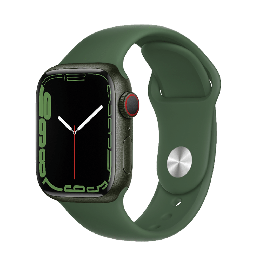 Apple Watch Series 7 GPS + Cellular 45mm Aluminum Case Green Clover Sport Band Accessories > Smart Watches