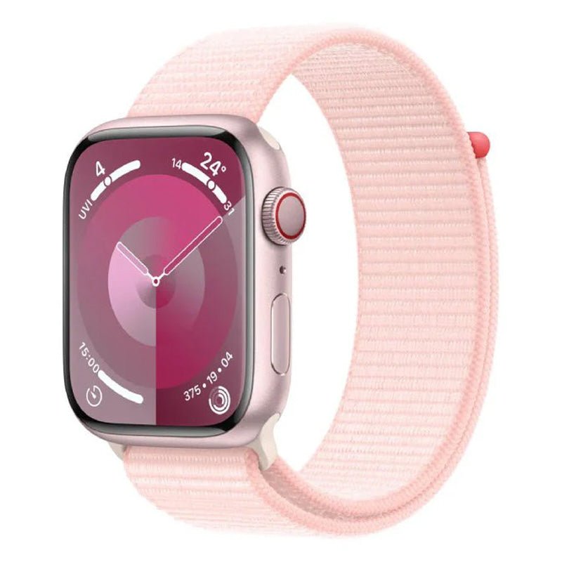 Apple Watch Series 9 with Sport Loop - LTPO OLED / 64GB / 45mm / Small/Medium / Bluetooth / Wi-Fi / Cellular / Light